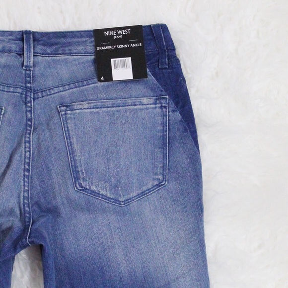 🎈SOLD🎈NWT Nine West Gramercy Blue Skinny Ankle Jeans 👖 - Picture 8 of 8
